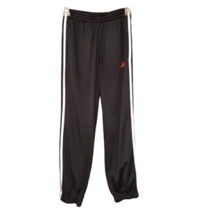 Adidas Boys Fleece-Lined Track Pants M Black Athletic Joggers Sporty Activewear